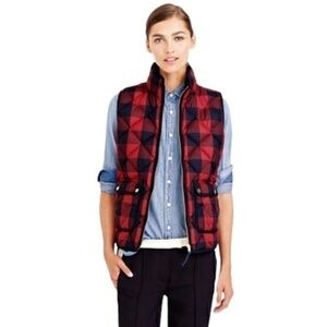 J. Crew Quilted Excursion Vest in Buffalo Check XS